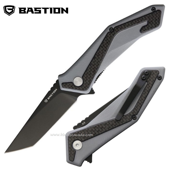 Bastion Sigma Flipper Folding Knife, D2, G10/Carbon Fiber, BSTN2421